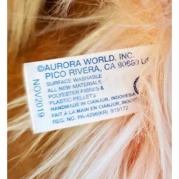 14 Inch Aurora Purely Luxe Fuzzy Pink Sloth Stuffed Animal Plush Toy With Claws - Picture 10 of 12